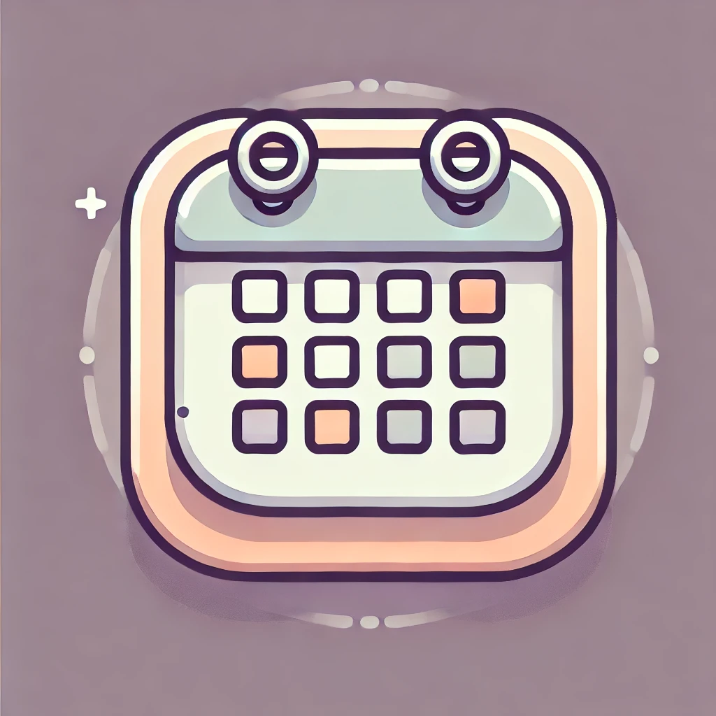 cartoon icon of a physical calendar