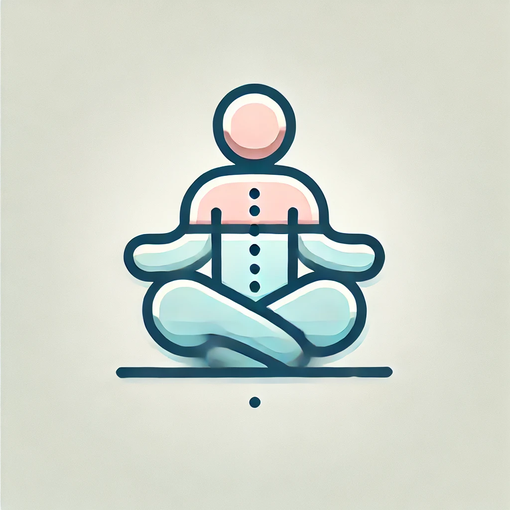 cartoon icon of an individual in a meditative posture